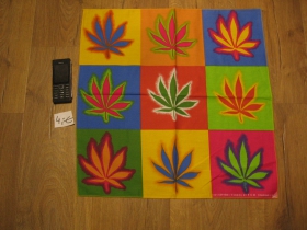 Rasta - Ganja - Tráva šatka materiál: 100%bavlna, rozmery: cca.52x52cm