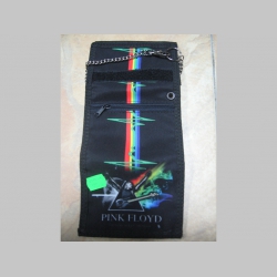 Pink Floyd,  hrubá pevná textilná peňaženka s retiazkou a karabínkou