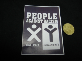 People Against Racism - One Race Human Race  nálepka 10x7cm