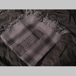šatka Arafatka hrubá čierno-šedá svetlejšia materiál 100%bavlna