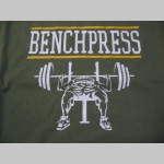 Bench Press pánske tričko s obojstrannou potlačou 100%bavlna značka Fruit of The Loom