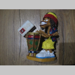 RASTAMAN plastová RASTA figúrka " Bongo " rozmery cca. 14 x 9x 9cm  materiál 100% teflón