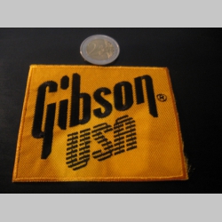 Gibson USA nažehľovacia vyšívaná nášivka (možnosť nažehliť alebo našiť na odev) materiál 100%bavlna 