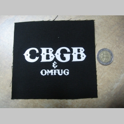 CBGB club legend potlačená nášivka rozmery cca. 12x12cm (po okrajoch neobšívaná)