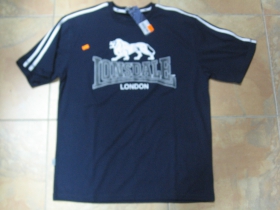 Lonsdale tmavomodré pánske tričko so šedým levom  35%bavlna 65%polyester