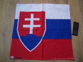 Slovenská vlajka Šatka 100%bavlna, cca.52x52cm 
