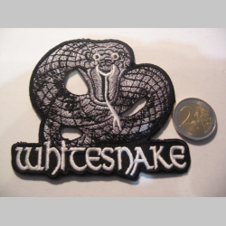 Whitesnake nažehľovacia vyšívaná nášivka (možnosť nažehliť alebo našiť na odev) materiál 100%bavlna 