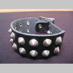 2.radov&yacute; kožen&yacute; n&aacute;ramok vyb&iacute;jan&yacute; kovov&yacute;mi chr&oacute;movan&yacute;mi kuželmi so zap&iacute;nan&iacute;m na kovov&uacute; pracku (nastaviteľn&yacute; obvod) prav&aacute; koža!!!