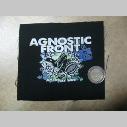 Agnostic Front  potlačená nášivka rozmery cca. 12x12cm (po krajoch neobšívaná)