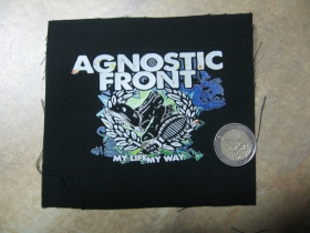 Agnostic Front  potlačená nášivka rozmery cca. 12x12cm (po krajoch neobšívaná)