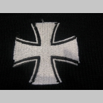 Templársky kríž čierna zimná čiapka s vyšívaným krížom materiál 100% akryl  univerzálna veľkosť