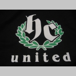HC United čierna mikina bez kapuce