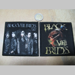 Black Veil Brides   ofsetová nášivka po krajoch obšívaná cca. 9x9cm   cena za 1ks!!!