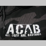 A.C.A.B. hrubá maskáčová mikina na zips s kapucou vzor Nightcamo - Nočný maskáč " Splinter "