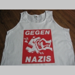 Gegen Nazis čierne p&aacute;nske tielko 100%bavlna Fruit of The Loom