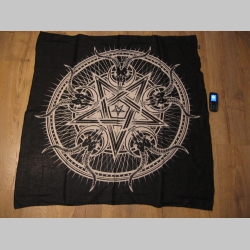 Pentagram - veľk&aacute; čierna &scaron;atka materi&aacute;l 100% bavlna rozmery 100x100cm