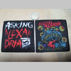 Asking Alexandria   ofsetová nášivka po krajoch obšívaná cca. 9x9cm   cena za 1ks!!!