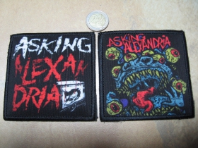 Asking Alexandria   ofsetová nášivka po krajoch obšívaná cca. 9x9cm   cena za 1ks!!!