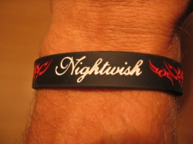 Nightwish, pružný gumenný náramok s vyrazeným motívom