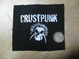 Crust Punk potlačená nášivka rozmery cca. 12x12cm (po krajoch neobšívaná)