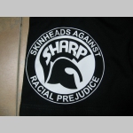 SHARP - Skinheads Against Racial Prejudice  čierne teplákové kraťasy s tlačeným logom