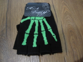 smrtka - kostra pletené pružné rukavice "bez prstov " farba: čierna, materiál: 80%akryl 20%spandex, univerzálna veľkosť
