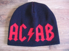 A.C.A.B. zimná čiapka 100%akryl čiernočervená