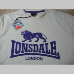 Lonsdale pieskové tričko PROMO s fialovou potlačou materiál 35%bavlna 65%polyester posledný kus veľkosť S
