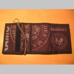 Ramones, hrubá pevná textilná peňaženka s retiazkou a karabínkou