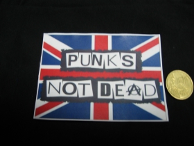 Punks not Dead nálepka 10x7cm