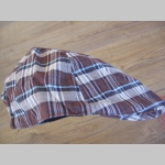 čiapka Rude Boy škótske káro TARTAN BROWN  materiál 30% bavlna 70%polyester, vzadu pružný patent pre prisposobenie veľkosti