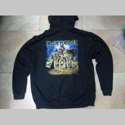 Iron Maiden mikina na zips s kapucou stiahnuteľnou šnúrkami