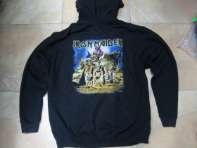 Iron Maiden mikina na zips s kapucou stiahnuteľnou šnúrkami