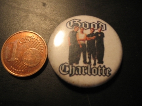 Good Charlotte plechový klasický odznak s priemerom 25mm