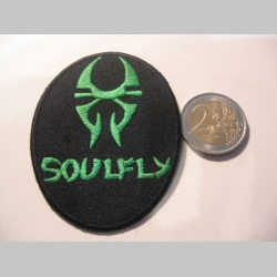 Soulfly nažehľovacia vyšívaná nášivka (možnosť nažehliť alebo našiť na odev) materiál 100%bavlna