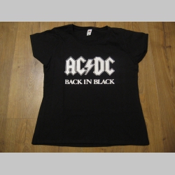 AC/DC čierne dámske tričko materiál 100% bavlna