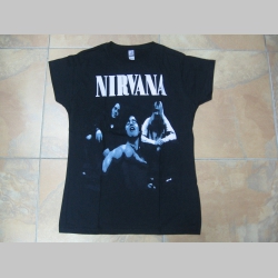Nirvana dámske čierne tričko materiál 100% bavlna