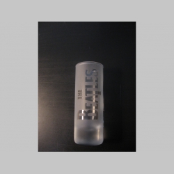 Beatles sklenený pohárik " poldecák " s brúseným motívom  objem 0,05l
