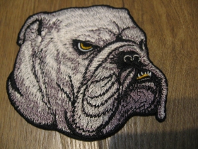 Bulldog nažehľovacia vyšívaná nášivka (možnosť nažehliť alebo našiť na odev) materiál 100%bavlna 