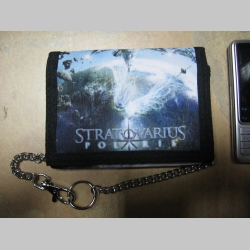 Stratovarius hrubá pevná textilná peňaženka s retiazkou a karabínkou