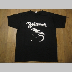 Whitesnake čierne pánske tričko materiál 100% bavlna