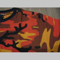 pánske maskáčové tričko vzor "oranžový metro maskáč" materiál 100%bavlna