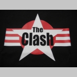 The Clash  čierna hrubá mikina na zips s kapucou stiahnuteľnou šnúrkami