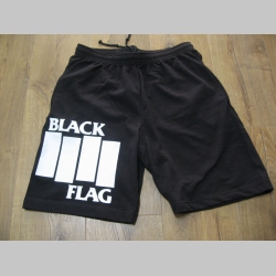 Black Flag čierne teplákové kraťasy s tlačeným logom