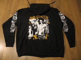 Sex Pistols,  čierna mikina na zips s kapucou 70%bavlna 30%visk&oacute;za