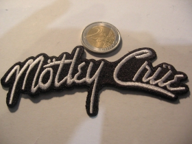 Mötley Crüe nažehľovacia vyšívaná nášivka (možnosť nažehliť alebo našiť na odev) materiál 100%bavlna 