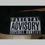 Parental Advisory  čierne tepláky s tlačeným logom