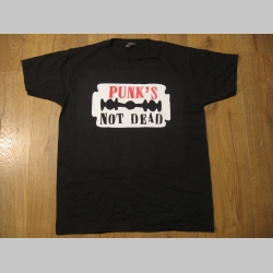 Punks not dead  pánske tričko čierne 100%bavlna 