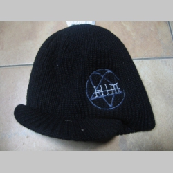 Him - čierna zimná čiapka so šiltom a vyšívaným logom materiál 100% akryl univerzálna veľkosť - posledný kus!!!