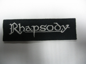 Rhapsody, vyšívaná nášivka,cca. 8x3cm